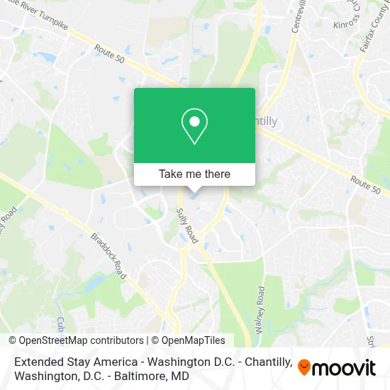 Extended Stay America - Washington D.C. - Chantilly map