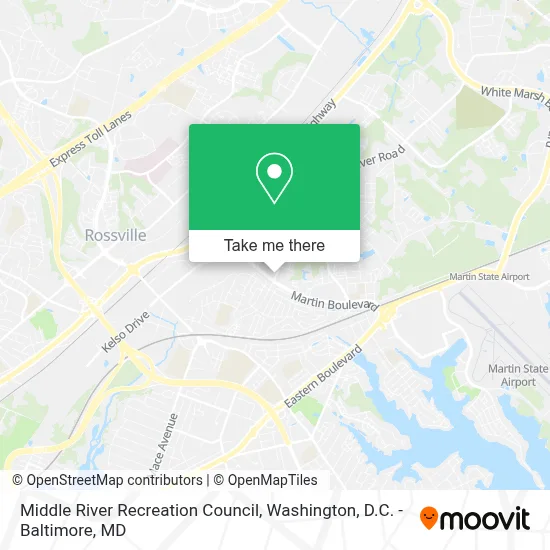 Middle River Recreation Council map