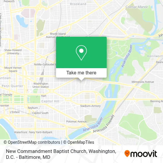 New Commandment Baptist Church map