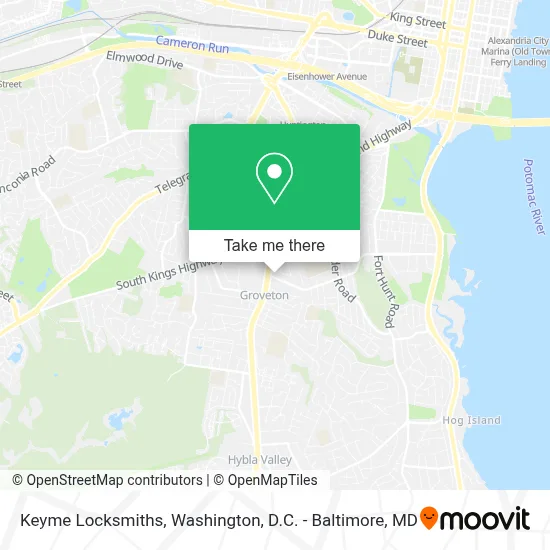 Keyme Locksmiths map
