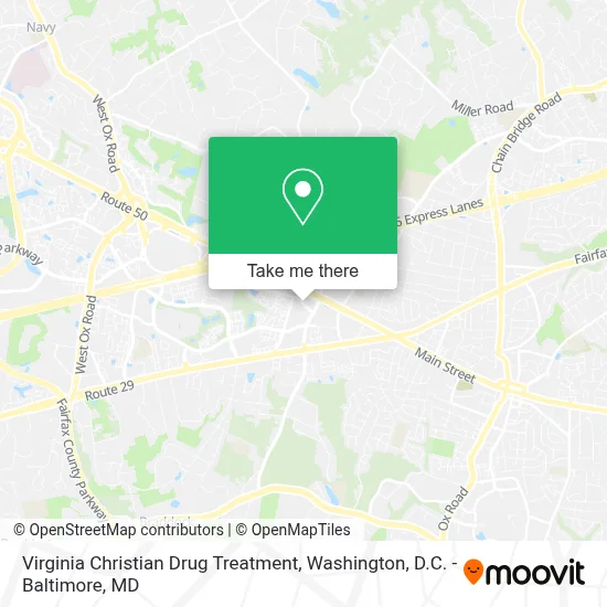 Virginia Christian Drug Treatment map