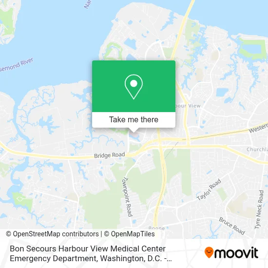 Bon Secours Harbour View Medical Center Emergency Department map