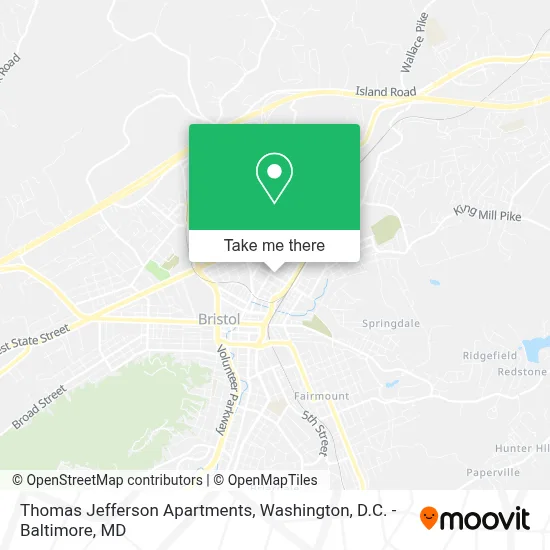 Thomas Jefferson Apartments map