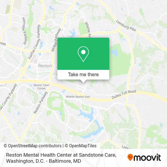 Reston Mental Health Center at Sandstone Care map