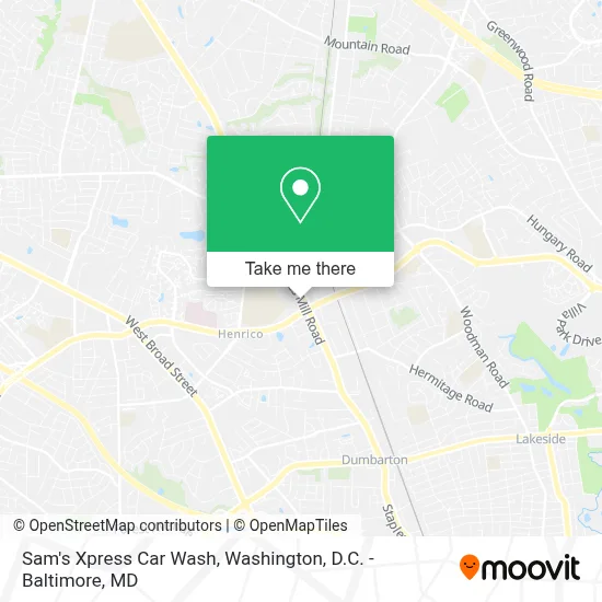 Sam's Xpress Car Wash map
