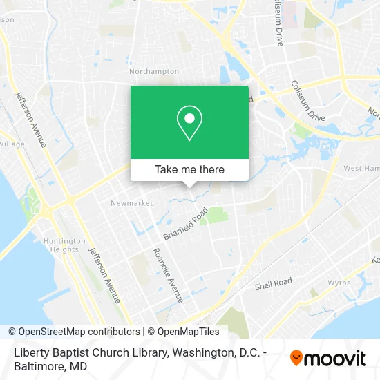 Liberty Baptist Church Library map