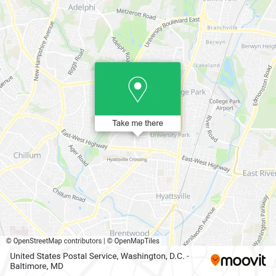 United States Postal Service map