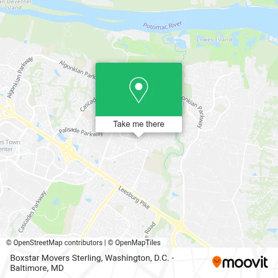 Boxstar Movers Sterling map