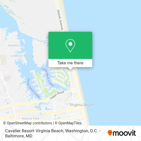 Cavalier Resort Virginia Beach map