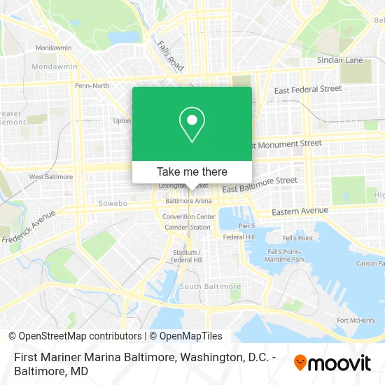 First Mariner Marina Baltimore map