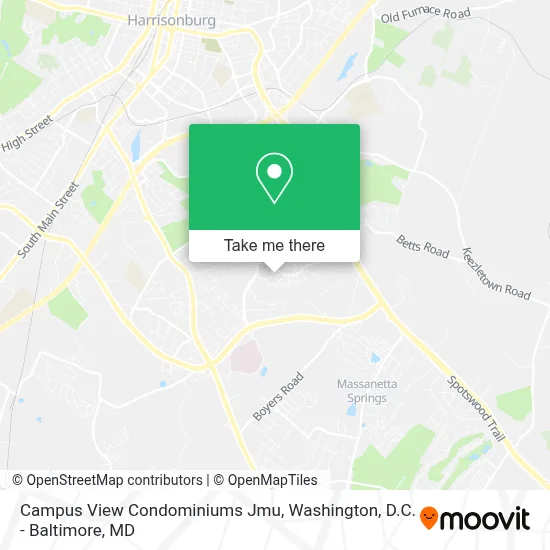 Campus View Condominiums Jmu map