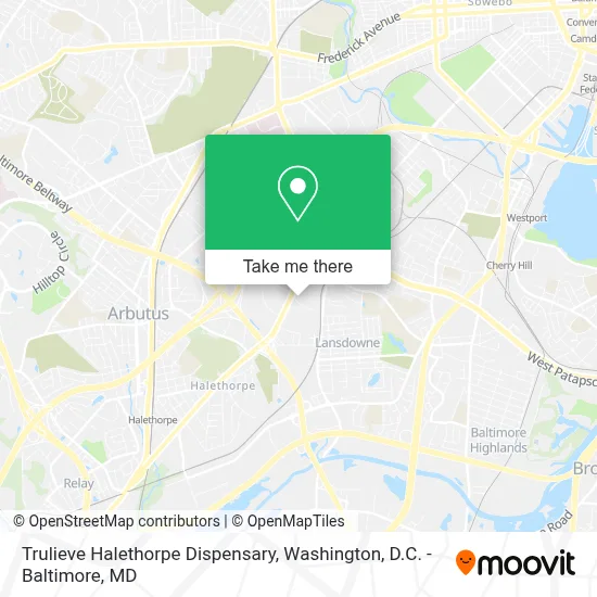Trulieve Halethorpe Dispensary map