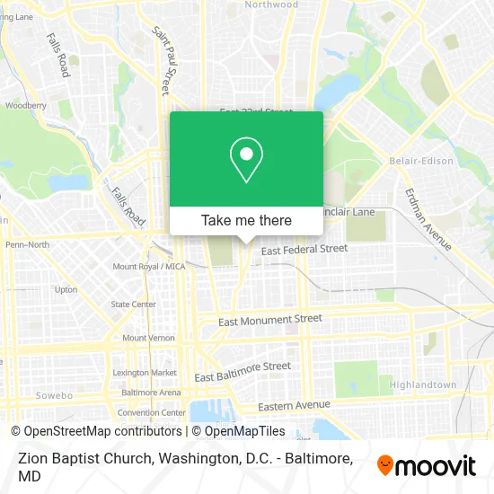 Zion Baptist Church map