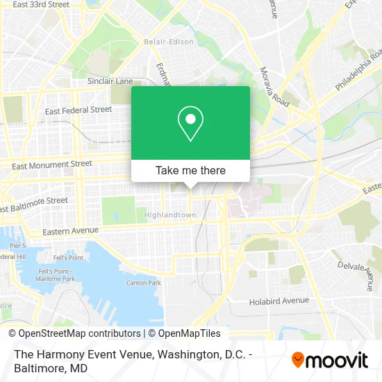 The Harmony Event Venue map