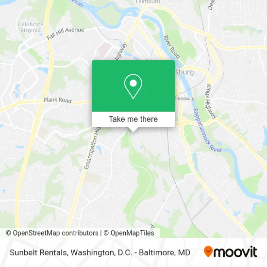 Sunbelt Rentals map
