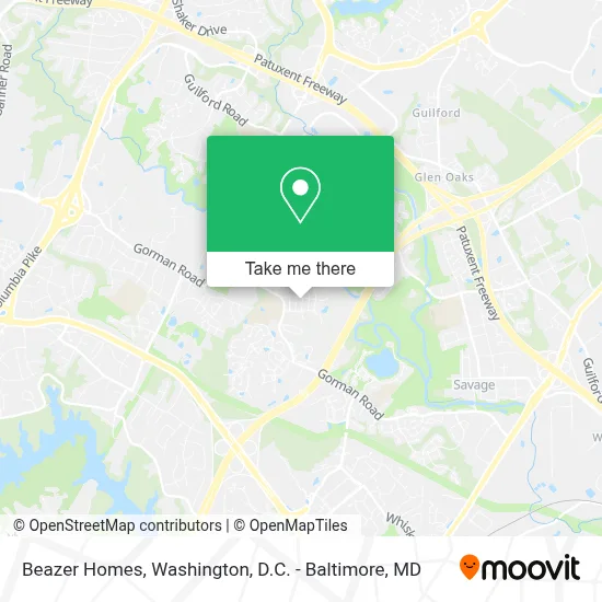 Beazer Homes map