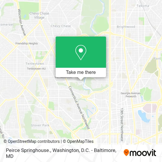 Peirce Springhouse. map