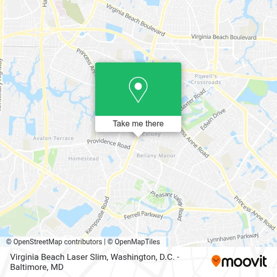 Virginia Beach Laser Slim map