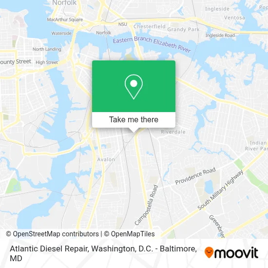 Atlantic Diesel Repair map