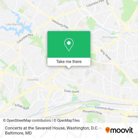 Concerts at the Sevareid House map