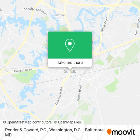 Pender & Coward, P.C. map