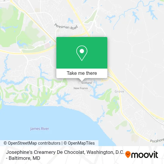 Josephine's Creamery De Chocolat map