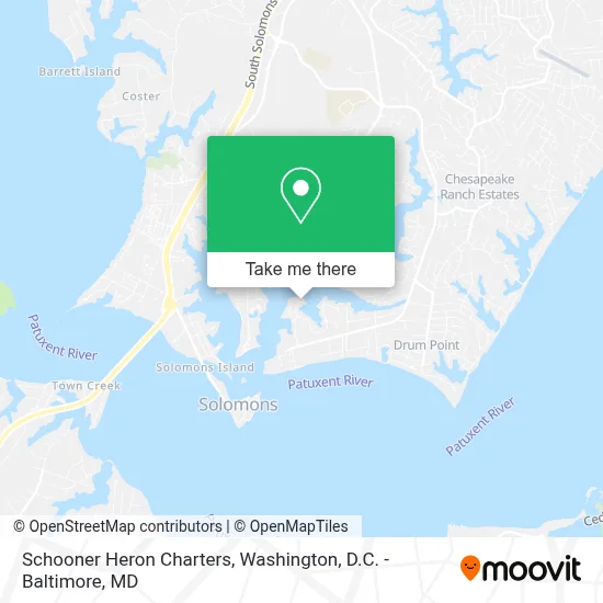 Schooner Heron Charters map