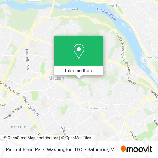 Pimmit Bend Park map