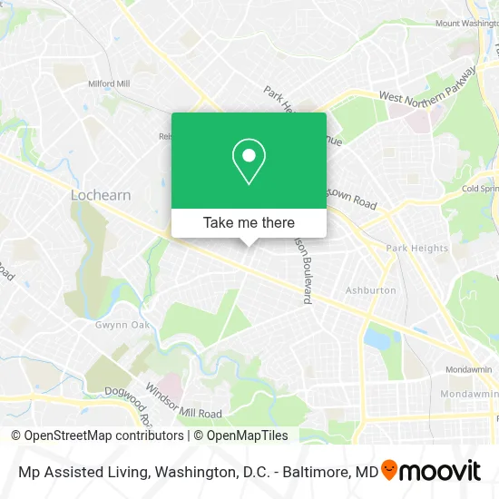 Mp Assisted Living map