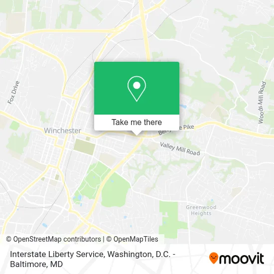 Interstate Liberty Service map