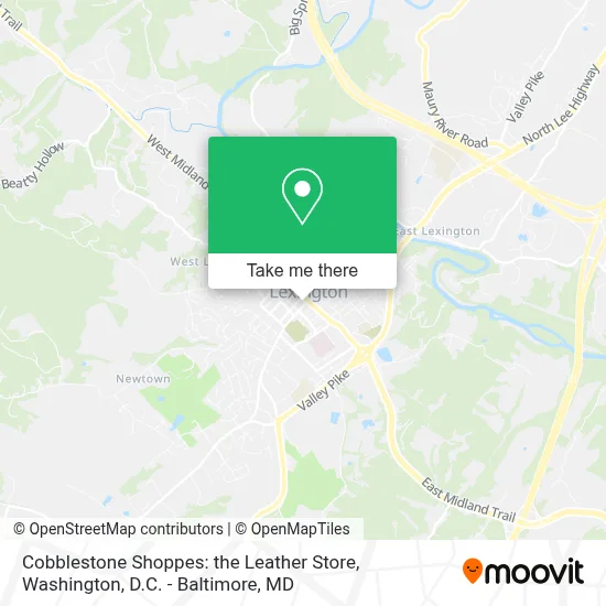 Cobblestone Shoppes: the Leather Store map