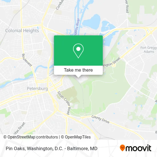Pin Oaks map