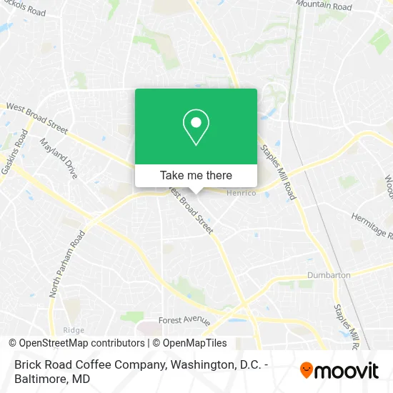 Brick Road Coffee Company map