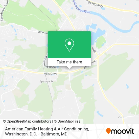 American Family Heating & Air Conditioning map