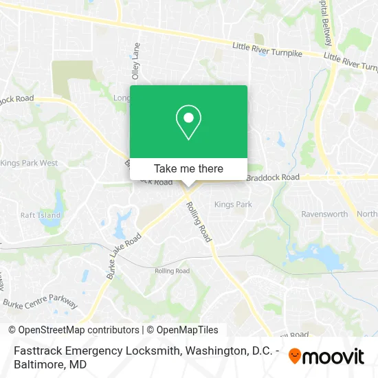 Fasttrack Emergency Locksmith map