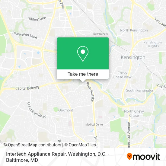Intertech Appliance Repair map