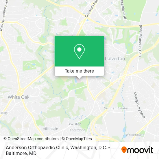 Anderson Orthopaedic Clinic map
