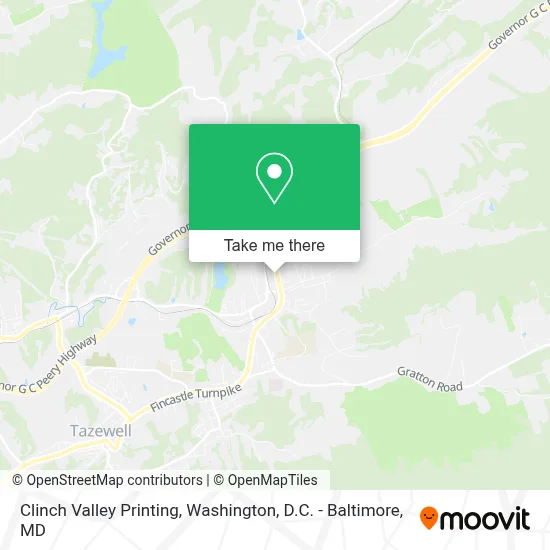 Clinch Valley Printing map
