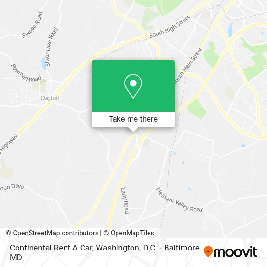 Continental Rent A Car map