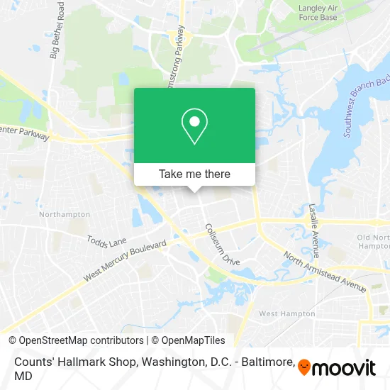 Counts' Hallmark Shop map