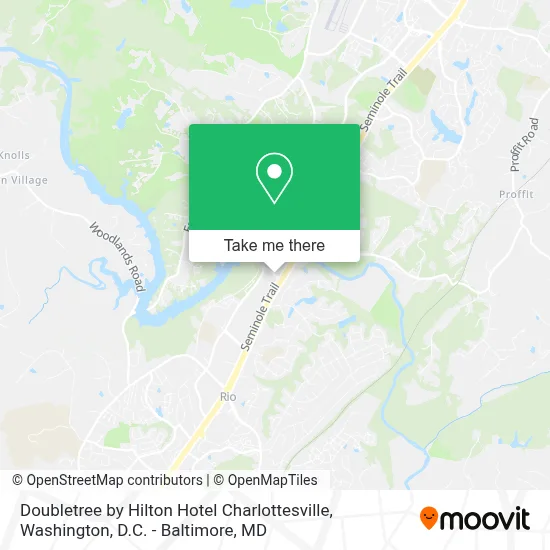 Doubletree by Hilton Hotel Charlottesville map