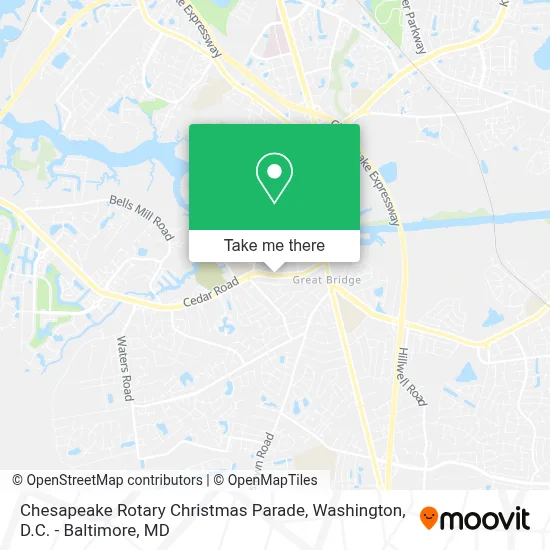 Chesapeake Rotary Christmas Parade map