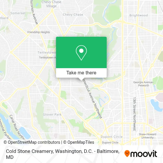 Cold Stone Creamery map
