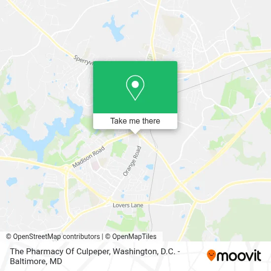 The Pharmacy Of Culpeper map