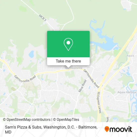 Sam's Pizza & Subs map