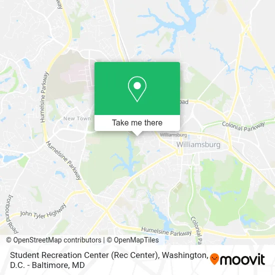 Student Recreation Center (Rec Center) map