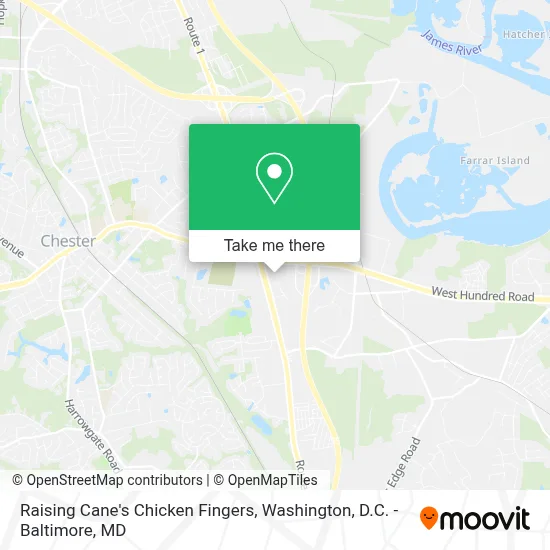 Raising Cane's Chicken Fingers map