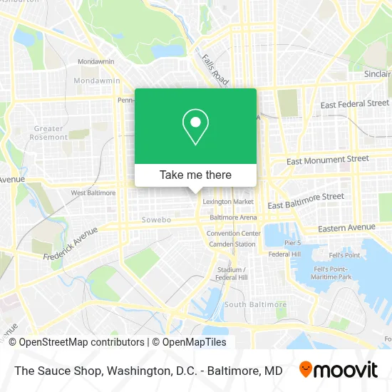 The Sauce Shop map