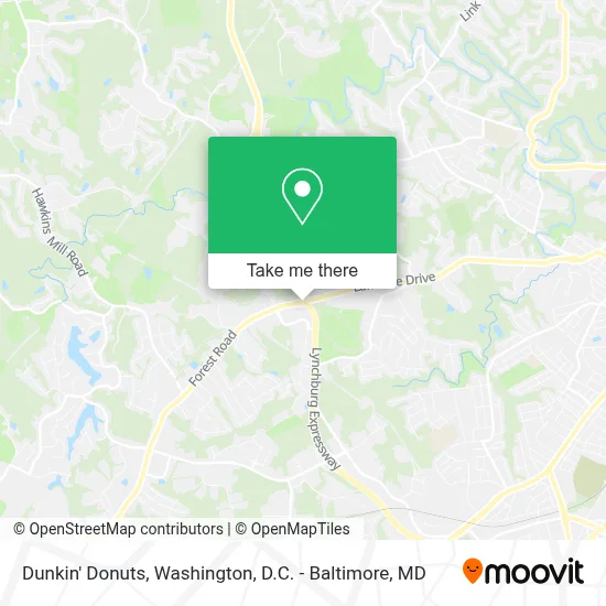 Dunkin' Donuts map