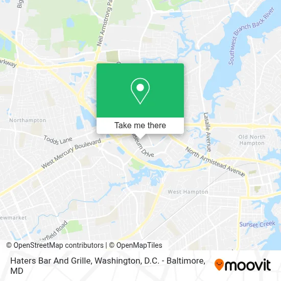 Haters Bar And Grille map